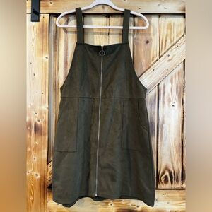 Olive Green Zip-Up Dress women’s size XL